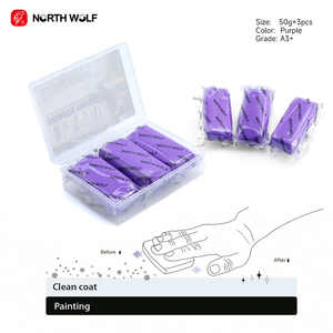 Argilla Sintetica North Wolf Magic per Detailing <span class=keywords><strong>Auto</strong></span>, Non Abrasiva, Viola, 50g con Custodia, Ecologica e di Alta Qualità - Product Image 2