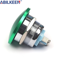 Interrupteur à bouton-poussoir en métal étanche à tête de champignon momentanée en acier inoxydable 22mm 5v 12v 24v