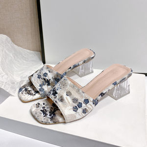 Vente en gros – Nouvelle collection été 2025 : Sandales compensées en PU à talon épais pour femmes et dames - Product Image 4