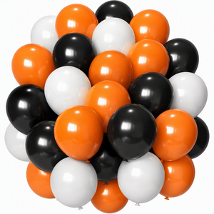 Globos de Fiesta al por Mayor, Decoración de Halloween, Globos Inflables de Goma, Látex Natural Elástico, 12 Pulgadas, Color Naranja Mate - Product Image 1