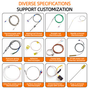 מותאם אישית נירוסטה sheed k j סוג גמיש חיישן טמפרטורה טמפרטורה חום חיישן - Product Image 6