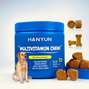 Garrafa de logotipo personalizado para cachorros, logotipo personalizado para pets multi-macio de alta qualidade de vitaminas diárias para cães