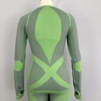 Ensemble de sous-vêtements thermiques pour femme, soutien musculaire hivernal, compression graduée, extensible dans quatre directions, antibactérien, sans couture