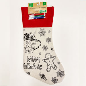 Bas <span class=keywords><strong>de</strong></span> <span class=keywords><strong>Noël</strong></span> DIY avec Marqueurs, Décoration <span class=keywords><strong>de</strong></span> <span class=keywords><strong>Noël</strong></span> en Coton, Bas <span class=keywords><strong>de</strong></span> <span class=keywords><strong>Noël</strong></span> Personnalisé, Chaussettes <span class=keywords><strong>de</strong></span> <span class=keywords><strong>Noël</strong></span> - Product Image 4