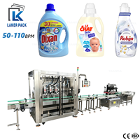 Machine de remplissage automatique électrique à 4 têtes pour liquides, haute productivité, ligne d'embouteillage pour shampoing, lotion et fluides visqueux