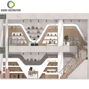 ตู้โชว์รองเท้าไม้สำหรับร้านค้าเฟอร์นิเจอร์ทันสมัยสำหรับการออกแบบตกแต่งภายในร้าน - Product Image 5