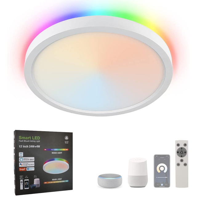 Slim Modern Ceiling Lamps for Living Room RGB WIFI Smart LED Ceiling Light