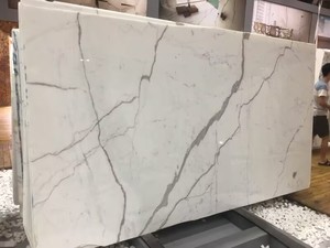 Panneaux de revêtement mural en pierre artificielle très vendus, pierres artificielles pour façades, comptoirs de <span class=keywords><strong>cuisine</strong></span> blancs Calacatta - Product Image 4