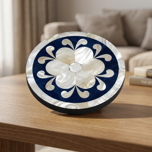 Posavasos de Lujo Personalizados con Incrustaciones de Madreperla para Decoración del Hogar, Oficina o Cafetería, Posavasos Ecológicos con Incrustaciones de Madreperla al por Mayor - Product Image 1