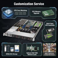 Nuevo Servidor Supermicros SuperServer 1019GP-TT 1U para GPU, Intel Xeon Scalable, 6 Bahías, 2.5 SAS SATA, 10GbE, IA, ML, Aprendizaje Profundo