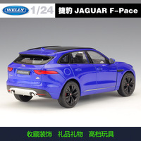 WELLY 1:24 Jaguar F-Pace SUV Voiture de Sport Modèle de Course en Alliage Moulé Sous Pression, Modèle de Simulation, Décoration de Collection de Voitures, Modèle pour Garçon