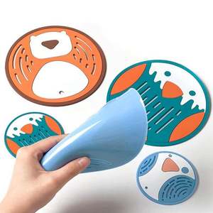 Sous-verres en PVC, caoutchouc et silicone absorbants, doux et ronds, pour tasses à café, thé et bière, personnalisables en usine, vente en gros, économiques - Product Image 2