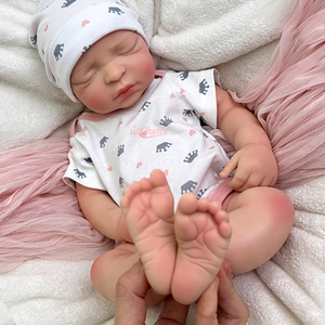 Bambole Reborn Anatomicamente Corrette da 17 Pollici per Ragazze, Neonato Dormiente Dipinto a Mano, Dimensioni Reali, Pelle 3D con Vene Visibili, <span class=keywords><strong>Bambola</strong></span> d'Arte da Collezione - Product Image 4