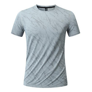 Camiseta Deportiva de Gran Tamaño de Secado Rápido con Estampado, Ropa Deportiva <span class=keywords><strong>para</strong></span> Hombre, Cuello Redondo, Camiseta Deportiva de Manga Corta <span class=keywords><strong>para</strong></span> Hombre - Product Image 3