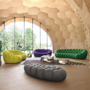 高品质家具制造泡泡沙发套装红橙色转角现代沙发泡泡沙发 - Product Image 2