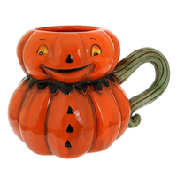 Tasse à thé en porcelaine personnalisée vintage, dessin animé 3D, pour les fêtes, tasses à lait et à eau, Halloween, céramique, citrouille orange, mug Peeps, Mornsun CPX0653