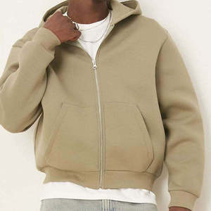 Services ODM et OEM Sweatshirts pour hommes délavés à l'acide Streetwear vintage <span class=keywords><strong>France</strong></span> Terry Fermeture éclair unie Logo personnalisé Hoodies - Product Image 2