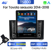 Autoradio MEKEDE TS Android 11 8+128 Go pour Toyota Sequoia 2014-2018 Car-play+auto BT Caméra 360 Lecteur DVD Stéréo de voiture Android