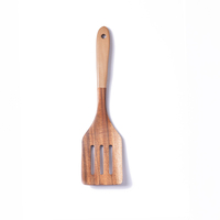 Ensembles d'outils de cuisson modernes légers et antiadhésifs Passe au lave-vaisselle Cuillères en bois PP Louche à soupe à fente en wengé pour la maison