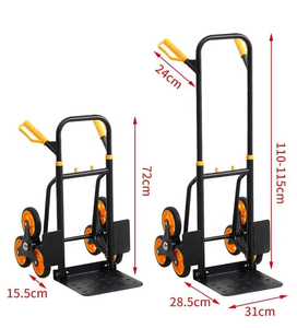 Hành lý xách tay giỏ hàng gấp kho công nghiệp với 6 bánh xe cầu thang Dolly tay Xe Tải xe đẩy - Product Image 3