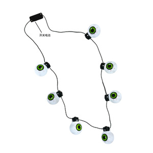 Colliers à yeux lumineux clignotants pour fête d'Halloween, breloques yeux lumineux, boucles d'oreilles et bandeaux, articles de fête fantaisie - Product Image 2