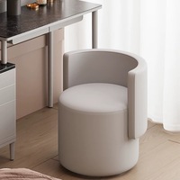 Moderner Kunstleder Schmink tisch Stuhl mit drehbarer Rückenlehne Design Wohnzimmer Schlafzimmer Stuhl Make-up Hocker