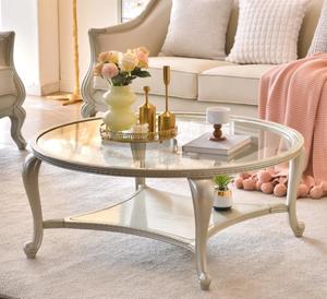 เฟอร์นิเจอร์โซฟาสีเบจแบบใหม่ เฟอร์นิเจอร์ห้องนั่งเล่น โซฟาโครงไม้โค้งดีไซน์หรูหราทันสมัย ชุดโซฟา 1+2+3 - Product Image 4