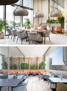 Chaise longue d'extérieur à cadre en osier avec coussins pour la relaxation au bord de la piscine - Product Image 6