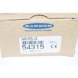 เซ็นเซอร์โฟโตอิเล็กทริคแบบแบนเนอร์ Q45VR3LVQ 12-250 VDC 24-250 VAC SPDT อิเล็กโทรเมคานิคอล อินทิเกรท QD มินิ 5 ขา - Product Image 3