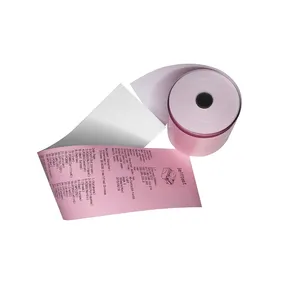 กระดาษเทอร์มินัล Pos กระดาษเทอร์มินัลเทอร์มินัลระบายความร้อนหลากสีสีชมพูเหลืองน้ำเงิน
