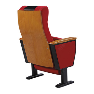 Chaises de théâtre à niveaux Manwa Expo en hêtre rouge HB666 avec accoudoirs pour hôpitaux, écoles et salles de conférence - Product Image 4