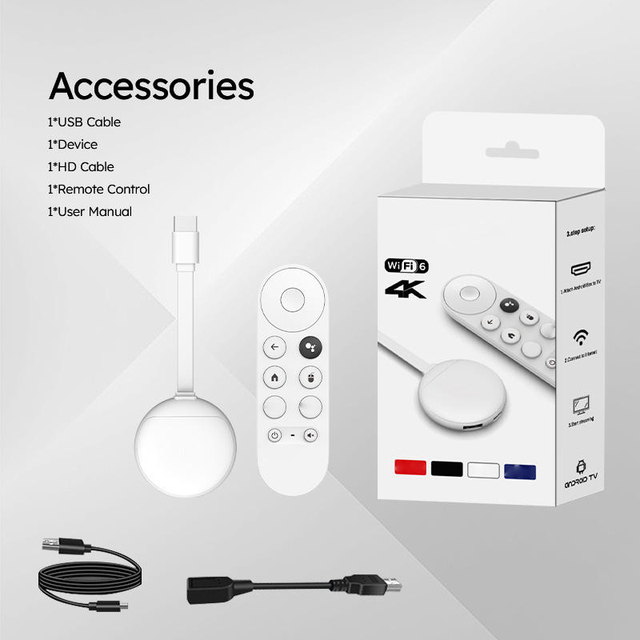 Allwinner H313 Quad Core Chip U11 Chrome-cast 4K Smart TV Stick RAM 2GB ROM 8/16GB WIFI6 BT Android14.0