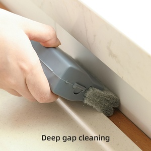 Household Magical Cleaning Slide Tools Floor Gap Trough Ditch Dust Wiper <b>Brushes</b> Cleaning Window Groove Cleaning <b>Brush</b> - Product Image 5