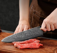 Couteau de cuisine japonais pour chef, 67 couches, VG-10, couteau de chef Damas, couteaux de cuisine affûtés avec manche en bois, pour la cuisine à domicile, coffret cadeau