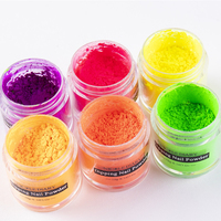 Pigmento de neon para etiqueta privada, pigmentos de cores personalizadas, pó fluorescente de pigmento neon para unhas, pó acrílico