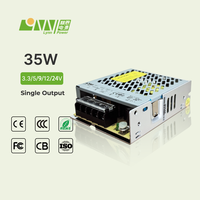 Alimentation à découpage simple LYNN GLE-35S-12V 35W 12V à haute efficacité 3A pour usages industriels, certifiée CE CCC, sortie d'usine