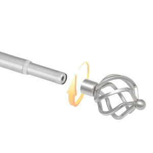 <span class=keywords><strong>Tringle</strong></span> décorative <span class=keywords><strong>Double</strong></span> pour rideau de fenêtre, accessoire de décoration de style Simple, Standard, casiers rondes - Product Image 6