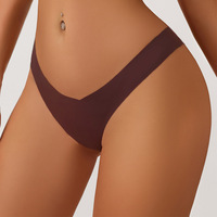 Culotte de sport sexy de yoga à séchage rapide grande taille culotte de sport sans couture en soie glacée pour femmes