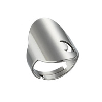 Mode Edelstahl Ring Persönlichkeit Retro Stern Mond breiten Ring 18 Karat Gold Männer und Frauen Paar Ring Schmuck Großhandel