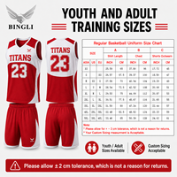 Maillot de basket-ball pour enfants, équipe scolaire, rouge et blanc, imprimé, design contrasté, tissu en maille léger, évacuation de l'humidité, cours de gym