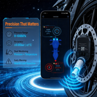 Système de surveillance de la pression des pneus de moto sans fil universel mini Bluetooth avec capteur interne étanche IP67 pour iOS Android