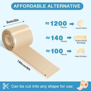 YOJO - Rollo de Parches Hidrocoloides Autoadhesivos, Personalizables en Tamaño y Forma, Esterilizados con Óxido de Etileno, Certificados por la CE, para el Cuidado de Heridas, Quemaduras y Ampollas - Product Image 2