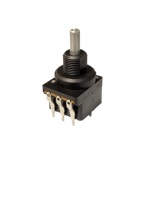 Potensiometer Sudut Resistor Rotary Film Karbon Berkualitas Tinggi RK17F 17mm dengan Poros Terisolasi untuk Kontrol Volume