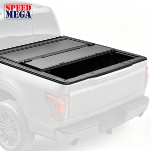 Couverture de benne rigide à trois volets encastrée pour Ford F-150 5,5 pieds, couverture de benne en aluminium à profil bas, étanche et verrouillable - Product Image 2