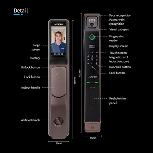 Hune điện tử thông minh Key khóa Wifi điện vân tay thông minh không thấm nước kỹ thuật số tuya khóa cửa cho cửa Keyless xử lý - Product Image 6