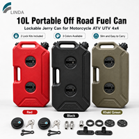 Bidón de Gasolina Portátil LINDA de 2.6 Galones con Certificación EPA y Carb, Contenedor de Combustible con Cierre para ATV, UTV, Motocicleta, 4x4, Todoterreno