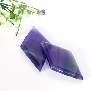 Tranches de Fluorite Naturelle Sculptées de Haute Qualité, Colorées et Curatives, en Forme de Rhombus, pour la Décoration - Product Image 4