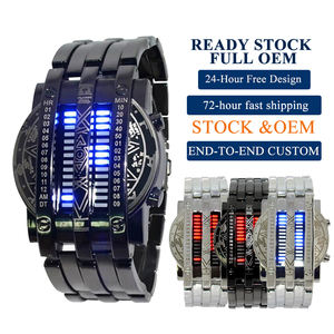 <span class=keywords><strong>Reloj</strong></span> Deportivo de Lujo para Hombre, de Acero Inoxidable, con Pantalla LED Binaria Azul, Luminoso, Resistente al Agua, Esfera Digital, Caja de Aleación, Estilo Moderno - Product Image 1