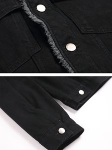 Chaqueta Vaquera Extra Grande Personalizada para Hombre, Chaqueta Vaquera Vintage Lavada con Botones para un Estilo Casual - Product Image 5