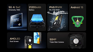 Teléfono Resistente <span class=keywords><strong>Ulefone</strong></span> <span class=keywords><strong>Armor</strong></span> 29 Pro 5G con IA, 512 GB de ROM, Smartphone - Product Image 3